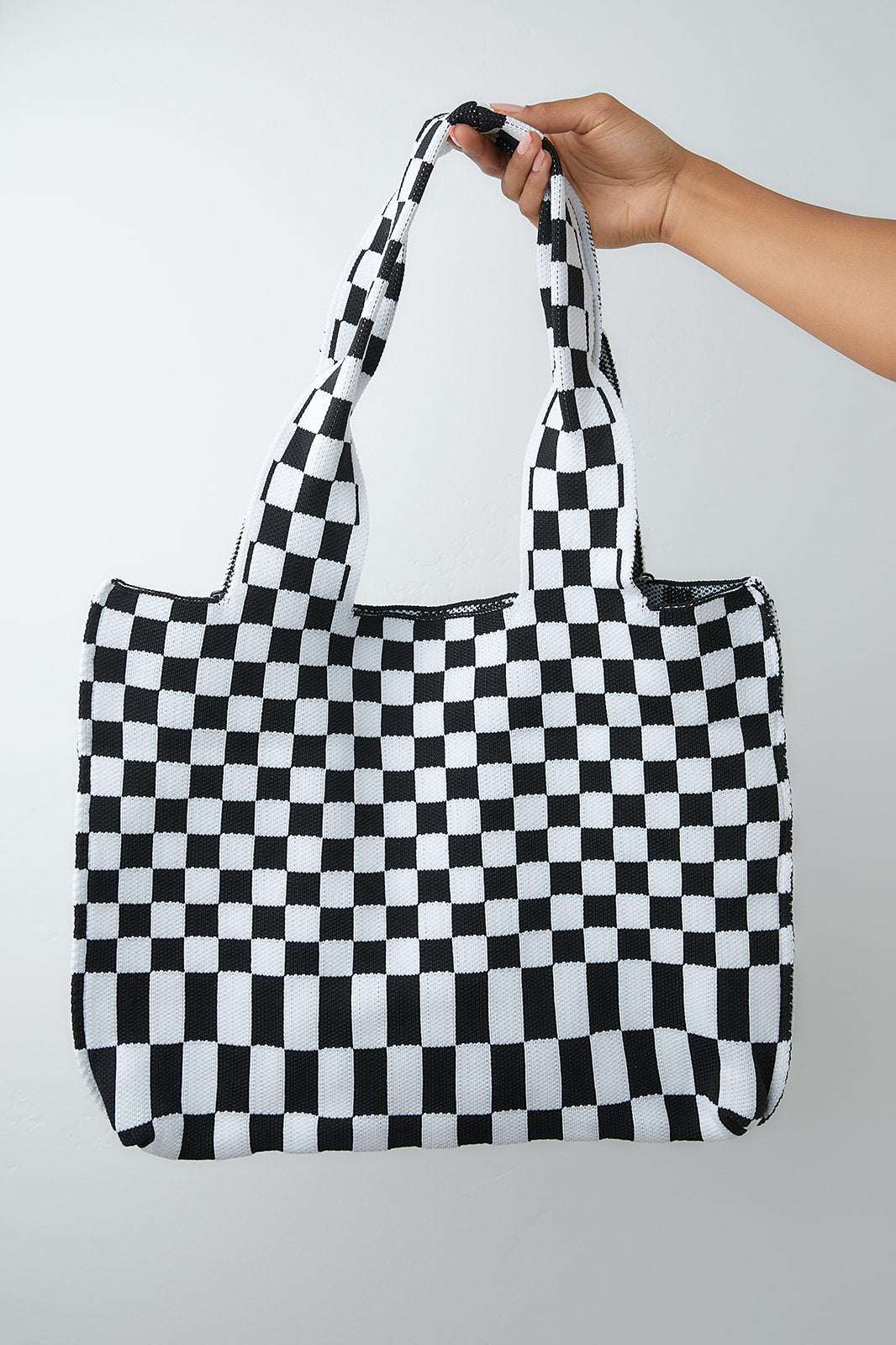 Off-White Logo Checkered Bag Black/White Purse