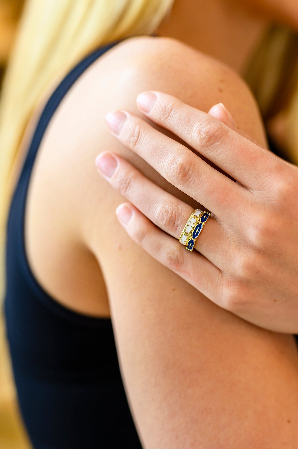 Mariana Hand Crafted Blue Ring