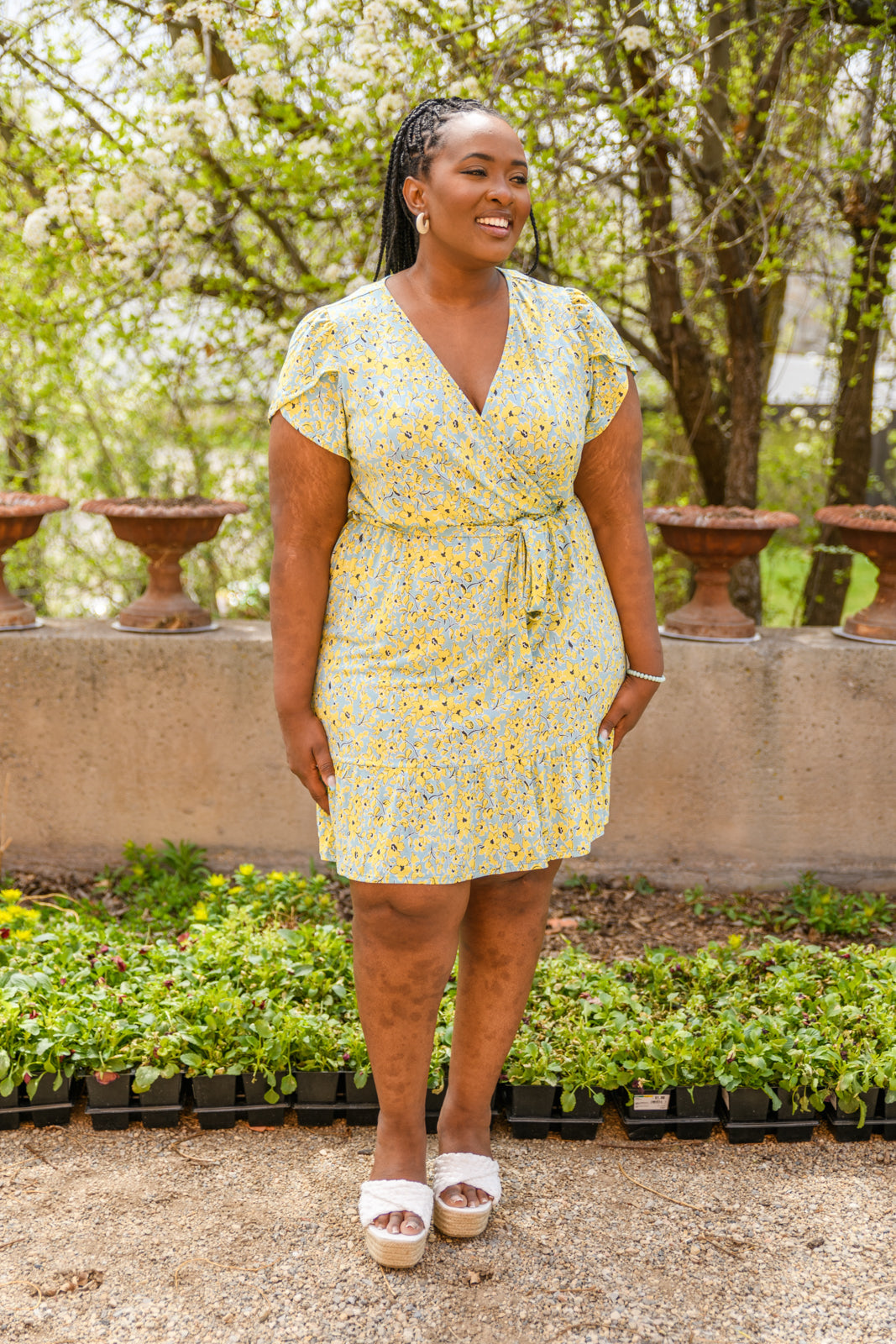 Lavender and yellow clearance dress