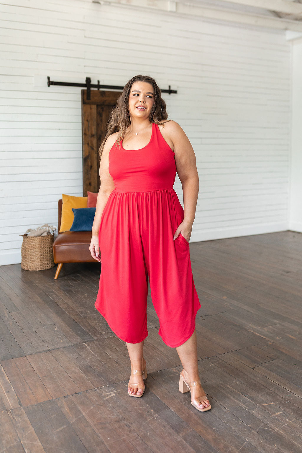 Good Idea Jumpsuit in Red – Lavender Boutique