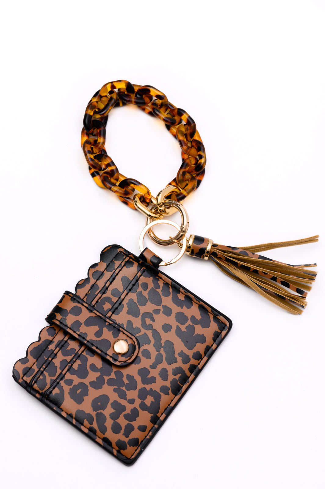 Wristlet Keychain & Wallet - Leopard