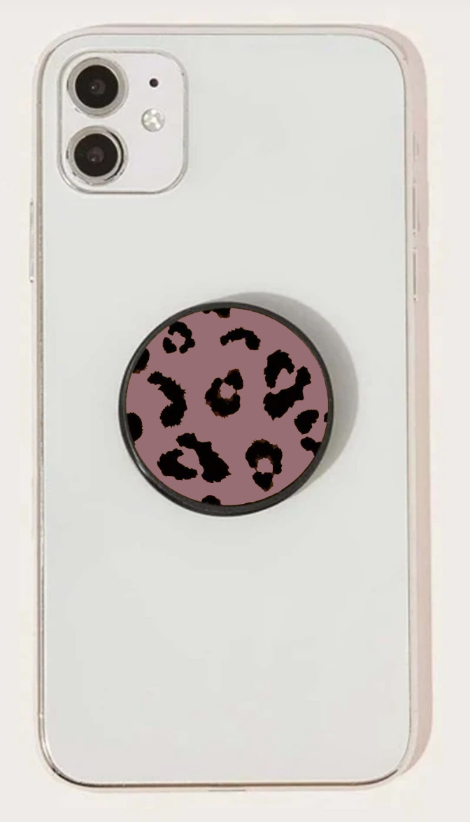 Mauve + Leopard Phone Grip