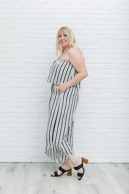 Modern Stripes Sleeveless Jumpsuit