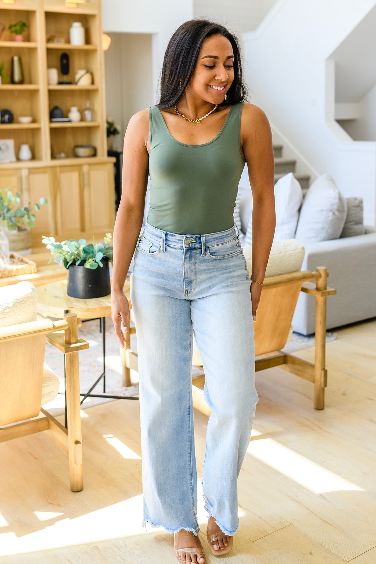 Carefree Seamless Reversible Tank in Olive – Shop on Sixth