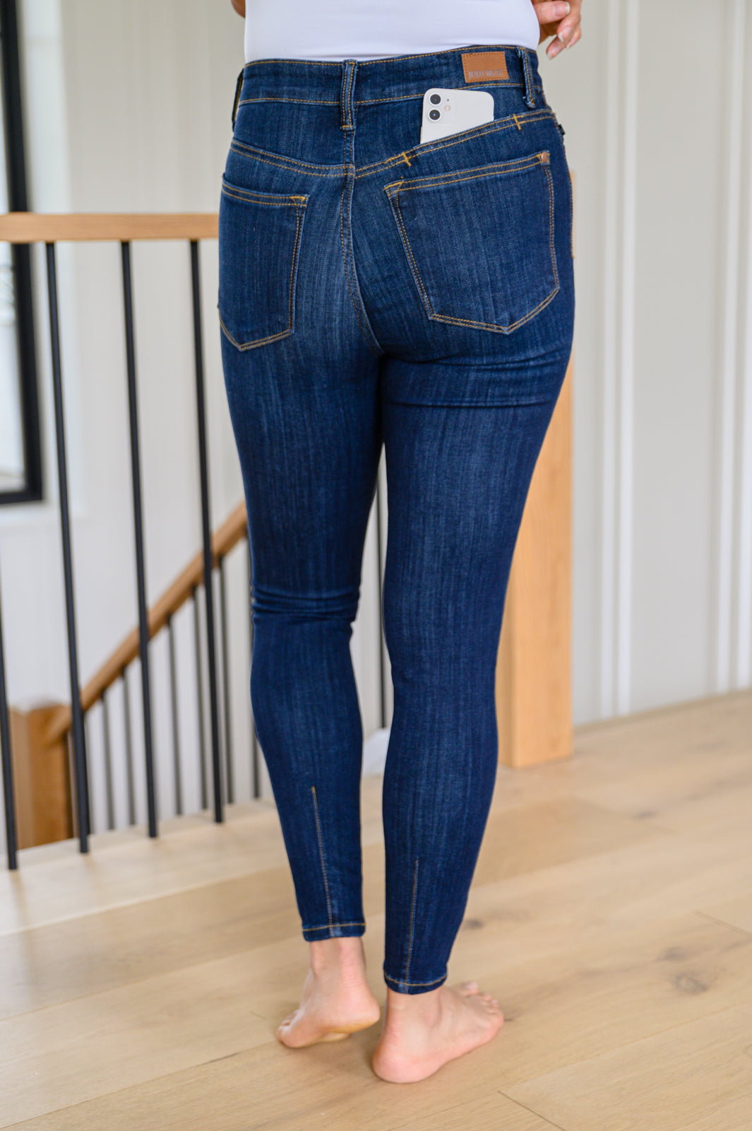 Georgia Back Yoke Skinny Jeans with Phone Pocket