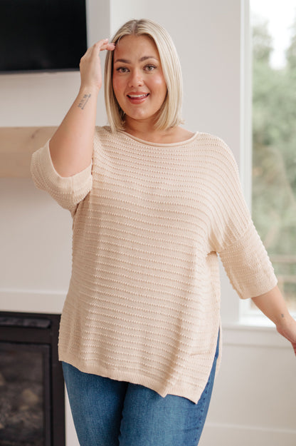 High Tide Oversized Top in Cream