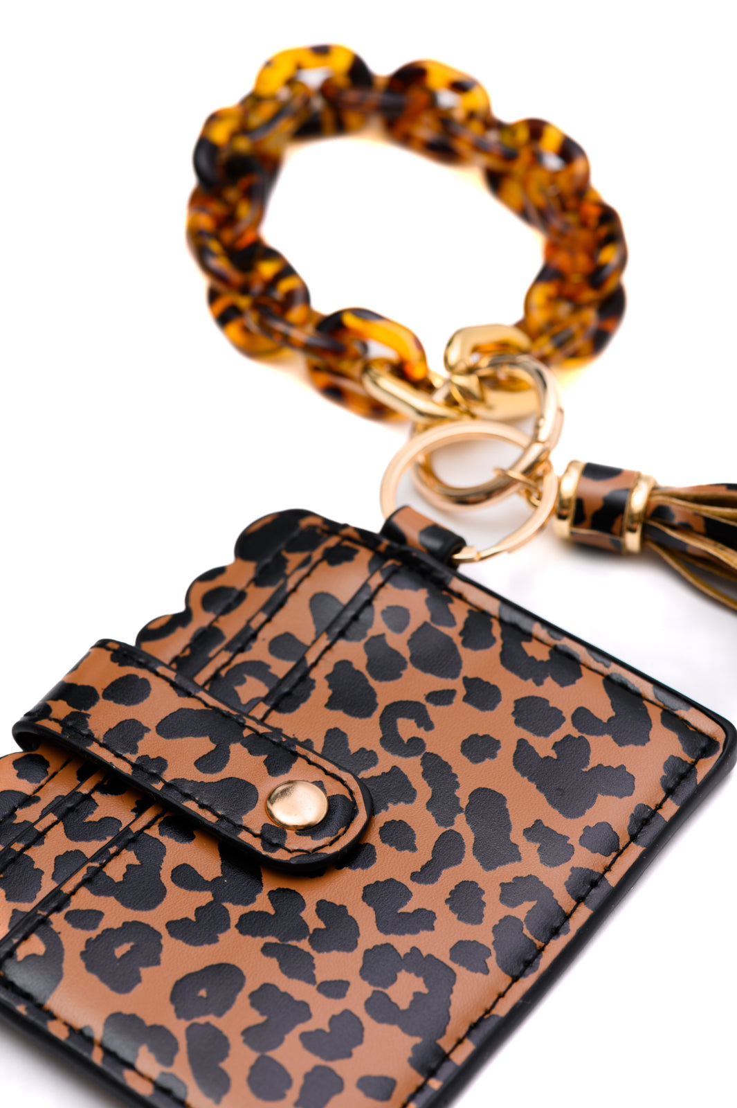 Wristlet Keychain & Wallet - Leopard