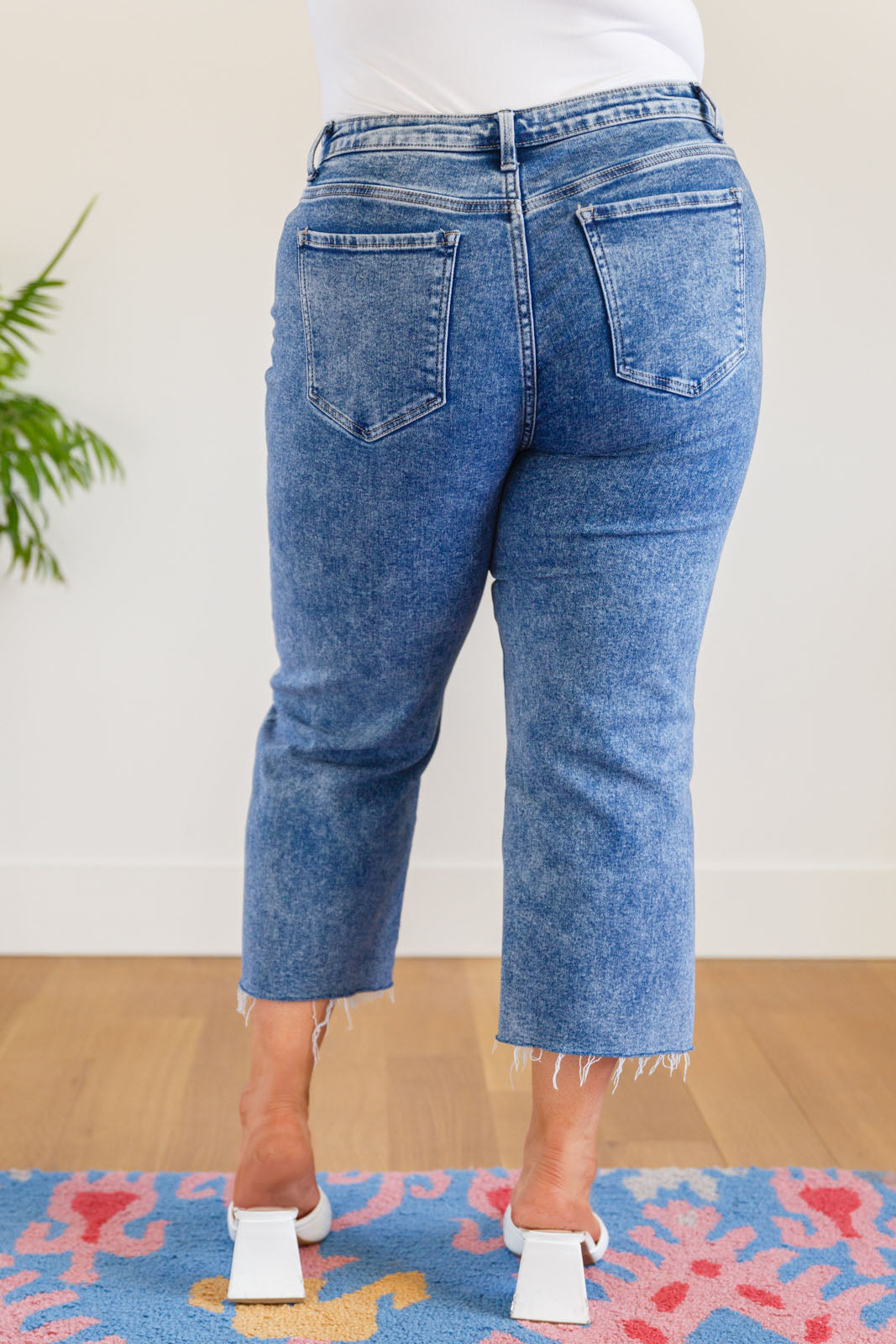 Wide leg jean outlet capris